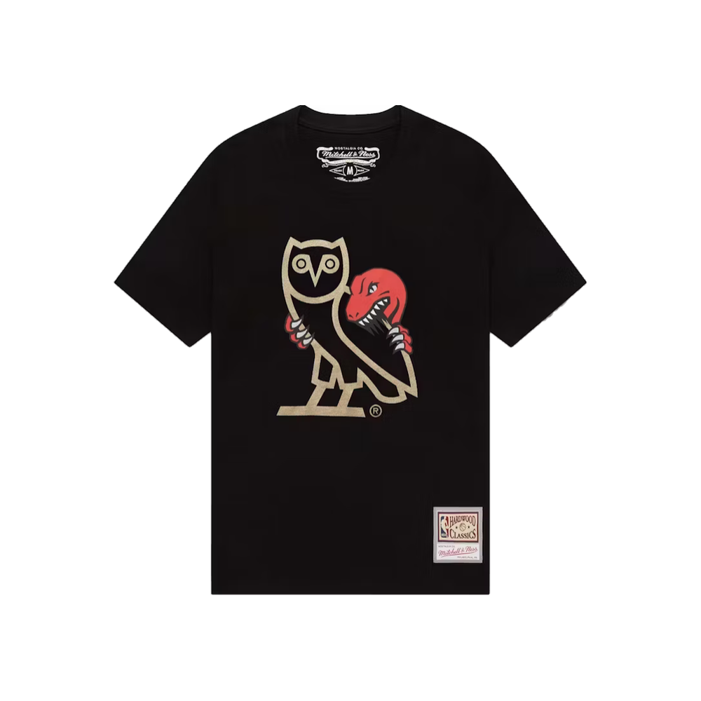 OVO Mitchell And Ness '95 Raptors OG Owl T-Shirt – Black
